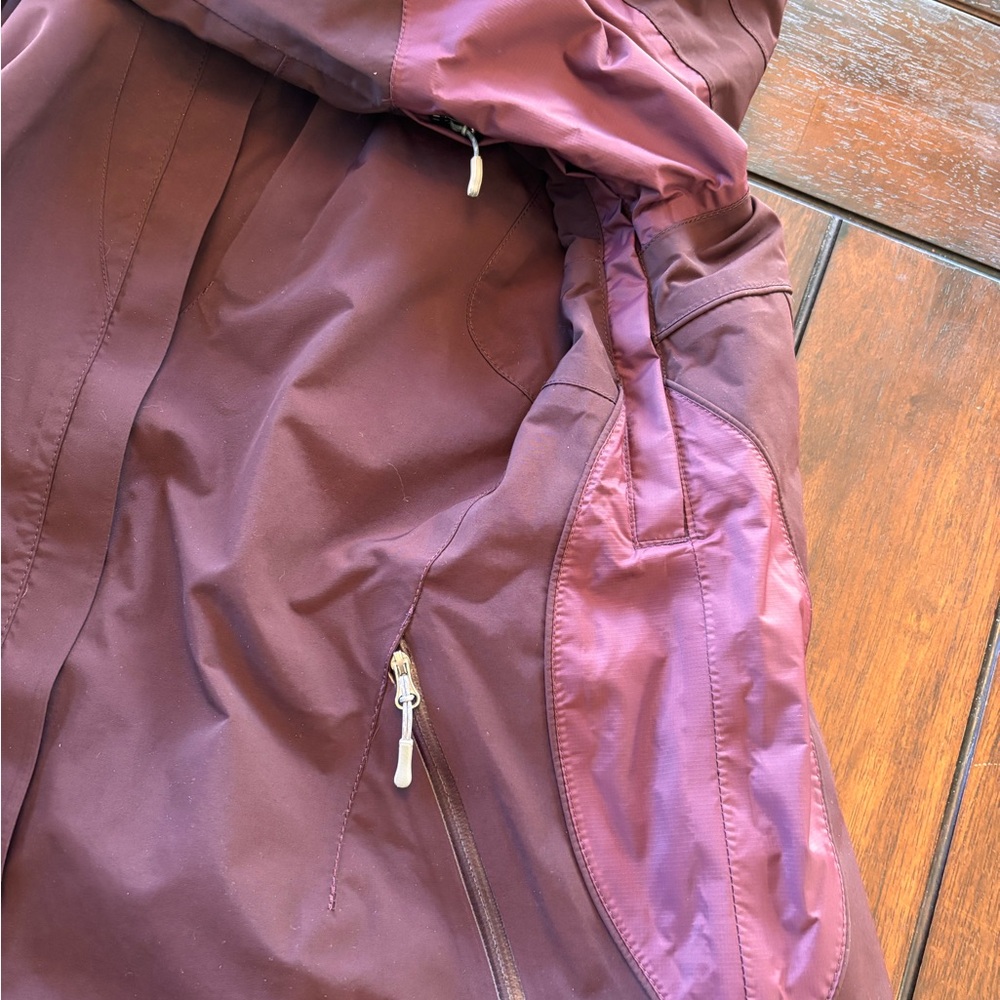 Eddie Bauer Weatheredge 365 Waterproof Plum Hooded Jacket Women’s Large - Picture 7 of 13